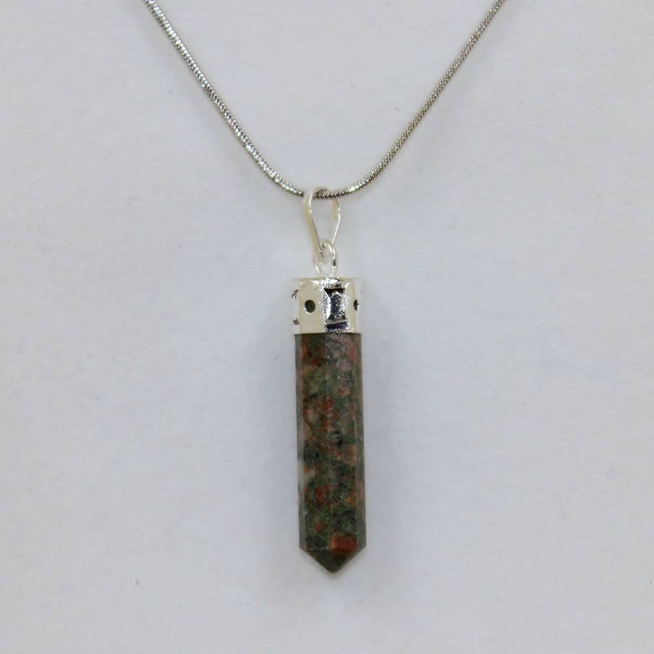 Pendant shops 'Unakite in Silver'