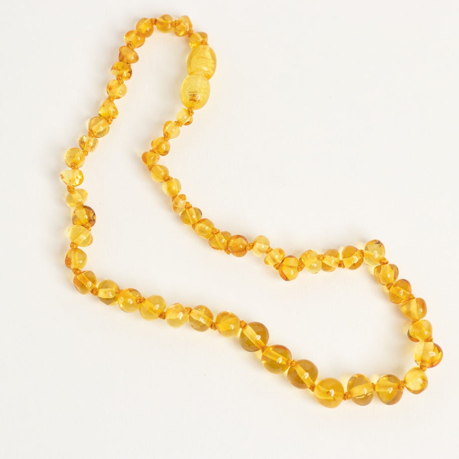 Crystal store teething necklace